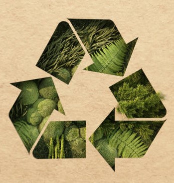 Recycling Icon - three green arrows