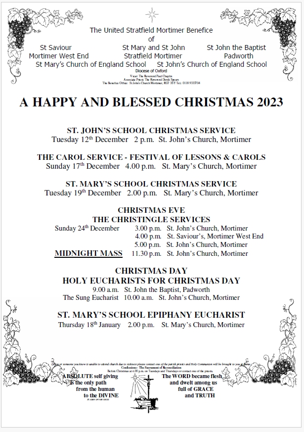 Christmas Services 2023