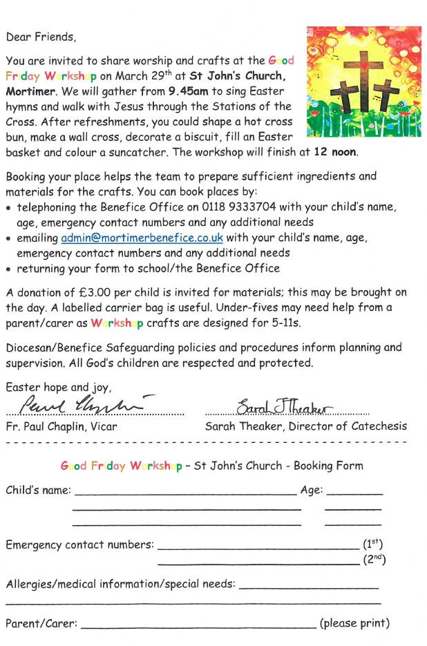 Good Friday Workshop